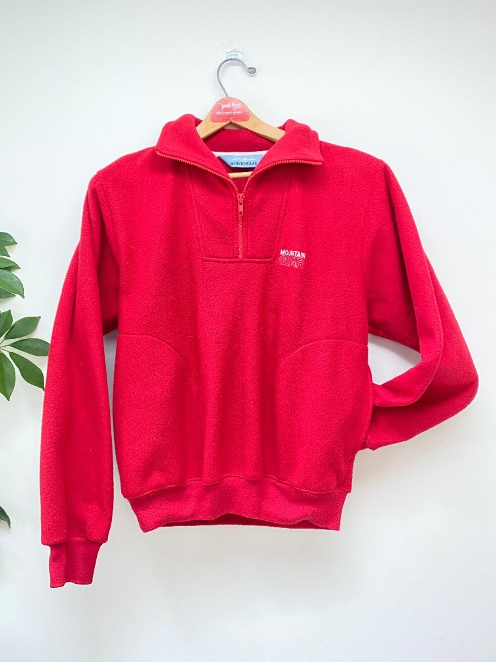Vtg Red Mountain Gear Fleece Quarter Zip - Small Cozy Apres Ski Pullover Sweater